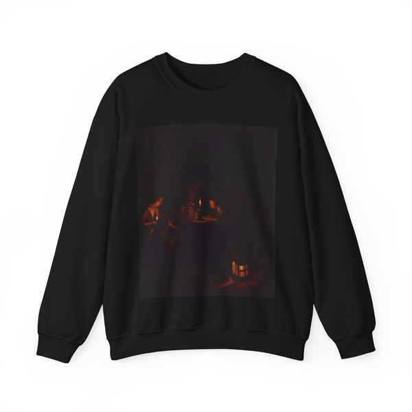 DOU, Gerrit - The Night School (detail) (Artwork) Crewneck Sweatshirt