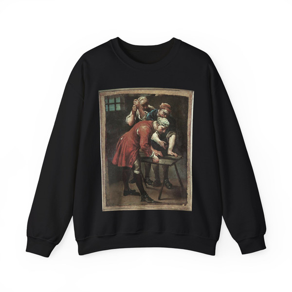 CRESPI, Giuseppe Maria - Dice Players (Artwork) Crewneck Sweatshirt