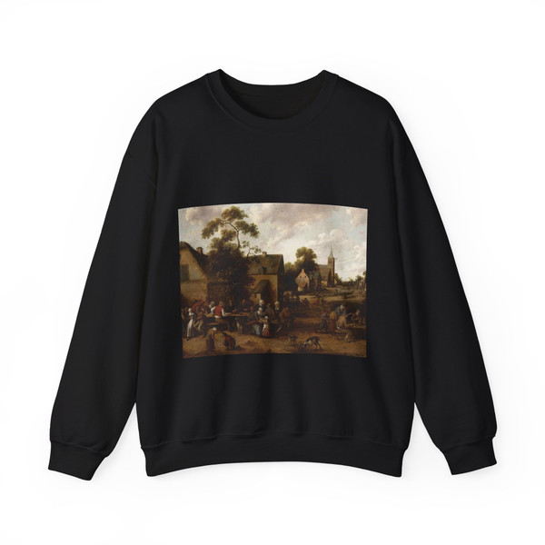 DROOCHSLOOT, Joost Cornelisz - Village Scene (Artwork) Crewneck Sweatshirt