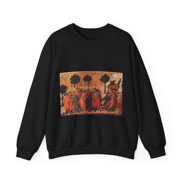 DUCCIO DI Buoninsegna - Christ Taken Prisoner (Artwork) Crewneck Sweatshirt