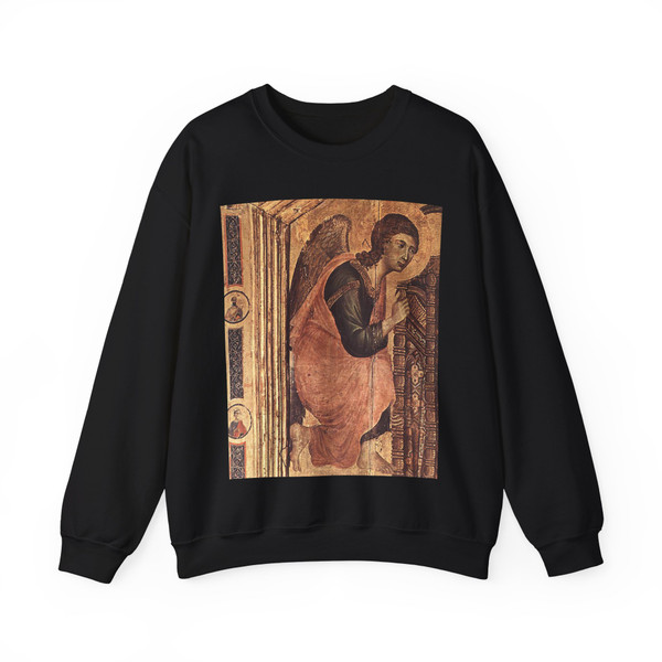 DUCCIO DI Buoninsegna - Rucellai Madonna (detail)2 (Artwork) Crewneck Sweatshirt