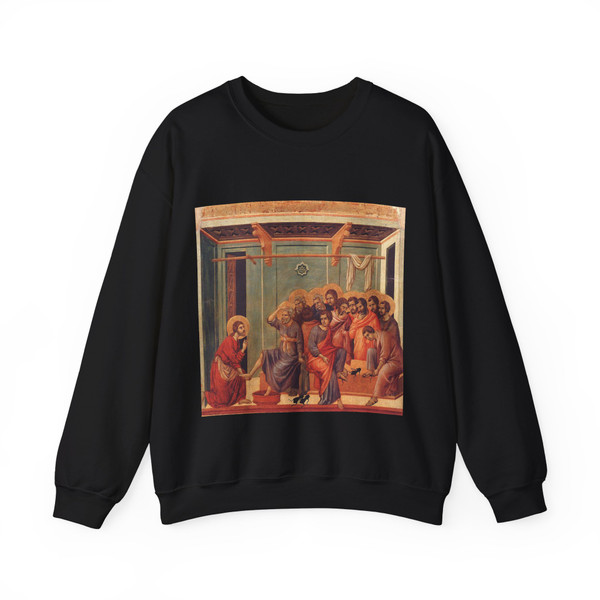 DUCCIO DI Buoninsegna - Washing of the Feet (Artwork) Crewneck Sweatshirt