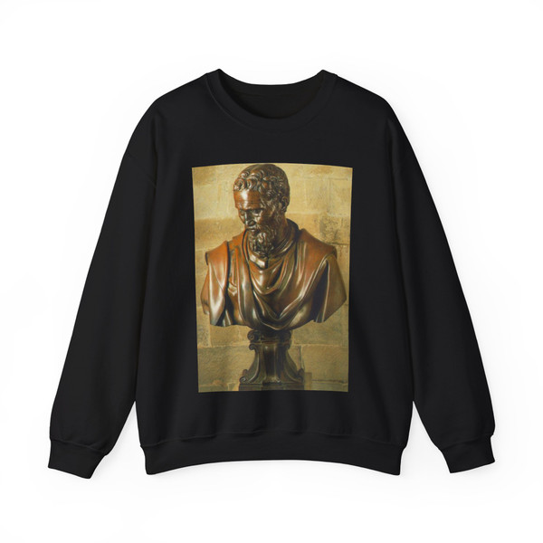 DANIELE da Volterra - Bust of Michelangelo (Artwork) Crewneck Sweatshirt