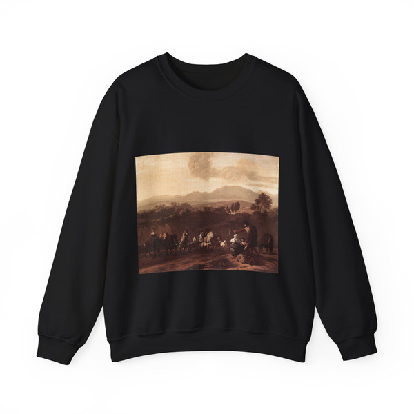 DUJARDIN, Karel - Landscape in the Roman Campagna (Artwork) Crewneck Sweatshirt