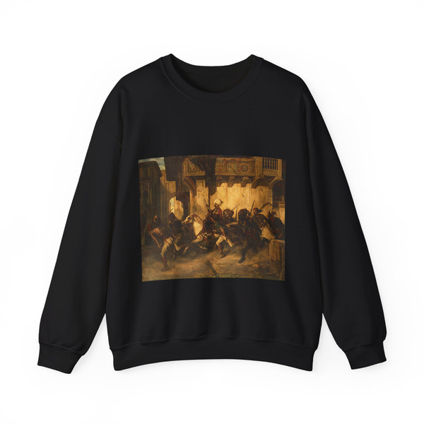 DECAMPS, Alexandre Gabriel - The Night Patro at Smyrna (Artwork) Crewneck Sweatshirt