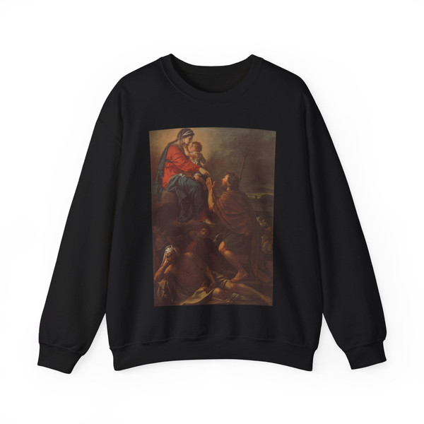 DAVID,Jacques-Louis - saint roch (Artwork) Crewneck Sweatshirt