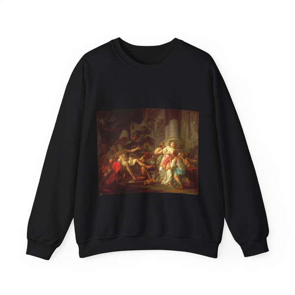 DAVID,Jacques-Louis - The Death of Seneca (Artwork) Crewneck Sweatshirt