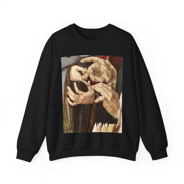DURER, Albrecht - Christ Among the Doctors (detail)3 (Artwork) Crewneck Sweatshirt