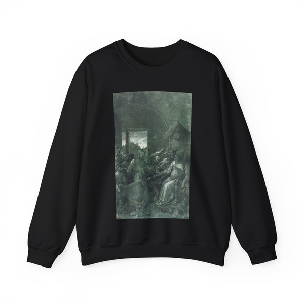 DURER, Albrecht - Christ before Caiaphas (Artwork) Crewneck Sweatshirt