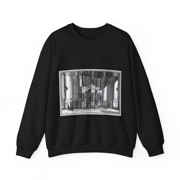 DECKER, Coenraet - DECKER, Coenraet - The Tomb of Willem the Silent in the Nieuwe Kerk, Delft (Artwork) Crewneck Sweatshirt