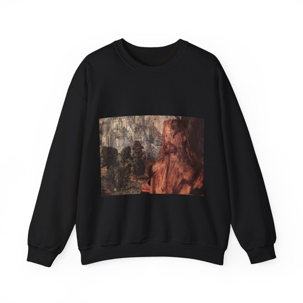 DURER, Albrecht - Feast of the Rose Garlands (detail)3 (Artwork) Crewneck Sweatshirt