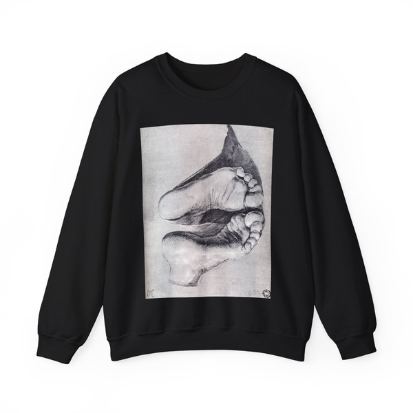 DURER, Albrecht - Feet of a Kneeling Man (Artwork) Crewneck Sweatshirt