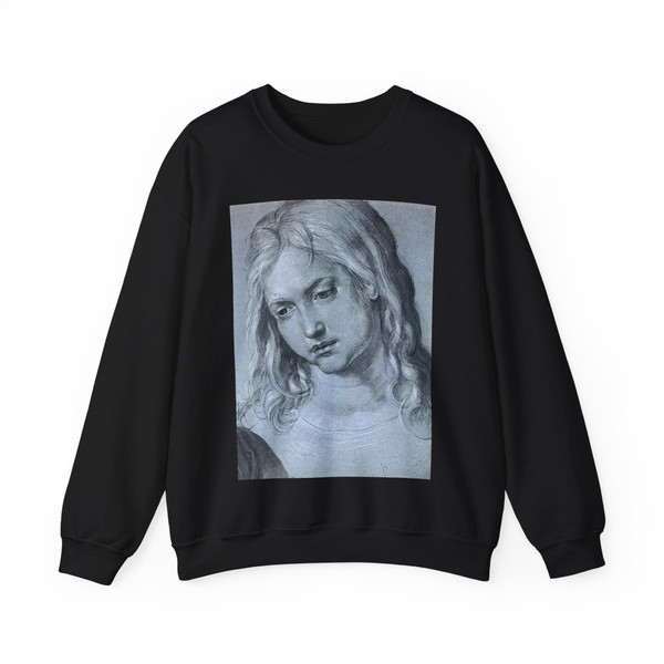 DURER, Albrecht - Head of the Twelve Year Old Christ (Artwork) Crewneck Sweatshirt