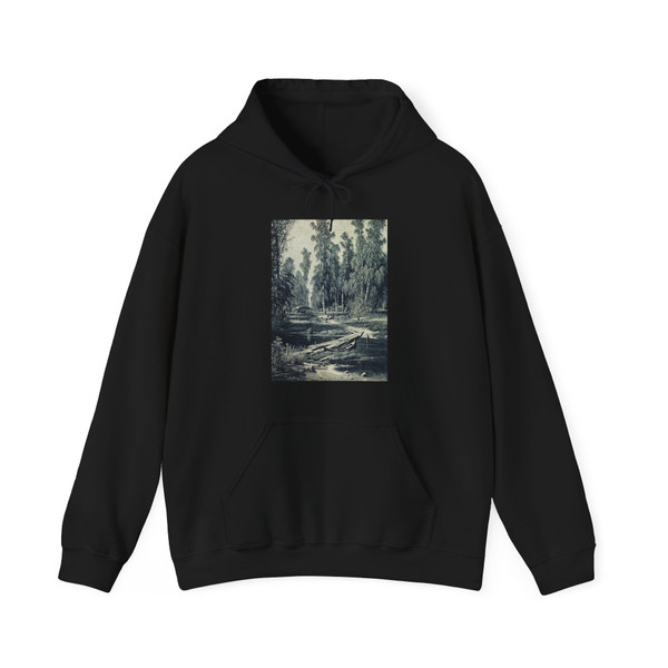 SHISKIN, Ivan Ivanovich - Forest River. 1893 (Artwork) Hoodie