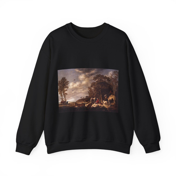 CUYP, Aelbert - Orpheus with Animals in a Landscape (Artwork) Crewneck Sweatshirt