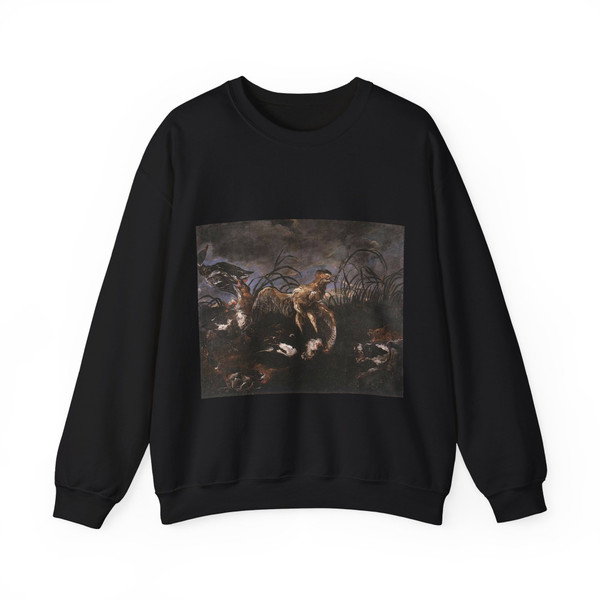 FYT, Jan - Bittern and Ducks Startled by Dogs (Artwork) Crewneck Sweatshirt