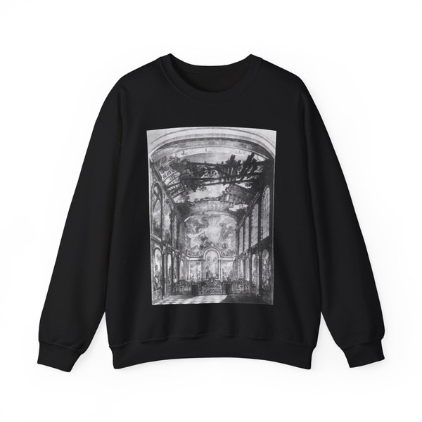 FESSARD, Etienne - View of the Foundlings' Chapel in Paris (Artwork) Crewneck Sweatshirt