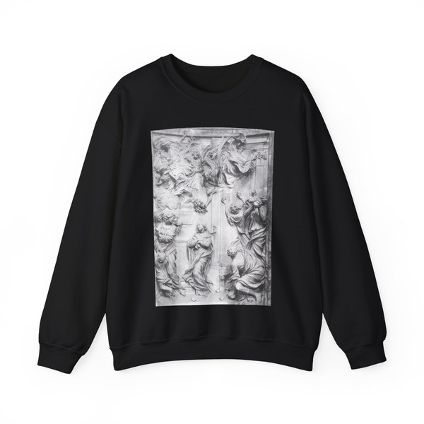 FERRATA, Ercole - Stoning of St Emerenziana2 (Artwork) Crewneck Sweatshirt