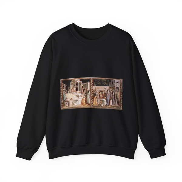 GADDI, Taddeo - Santa Croce- Life of the Virgin (detail)3 (Artwork) Crewneck Sweatshirt