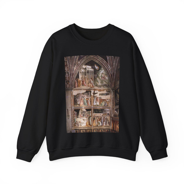 GADDI, Taddeo - Santa Croce- Life of the Virgin (Artwork) Crewneck Sweatshirt