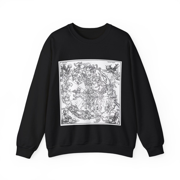 DURER, Albrecht - The Northern Hemisphere of the Celestial Globe (Artwork) Crewneck Sweatshirt