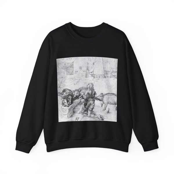 DURER, Albrecht - The Prodigal Son among the Swine (Artwork) Crewneck Sweatshirt
