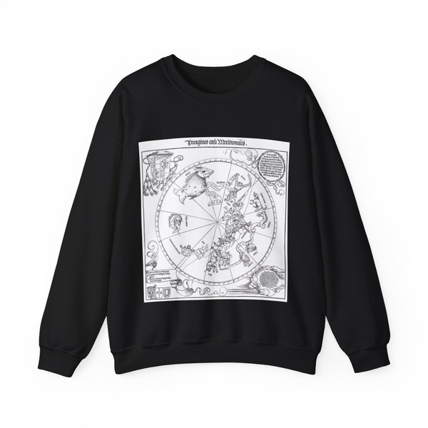 DURER, Albrecht - The Southern Hemisphere of the Celestial Globe (Artwork) Crewneck Sweatshirt