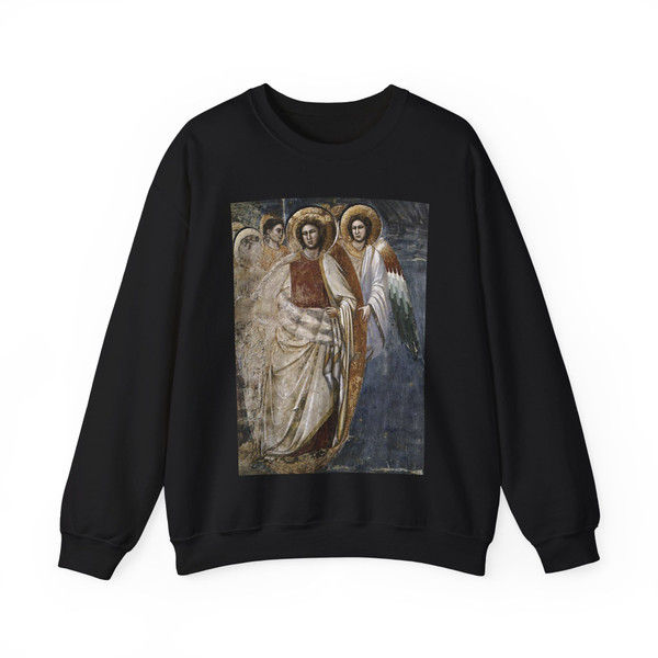 GIOTTO di Bondone - Last Judgment (detail)6 (Artwork) Crewneck Sweatshirt