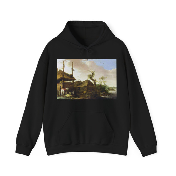 SAFTLEVEN, Cornelis - A Farmstead Near a Stream (Artwork) Hoodie