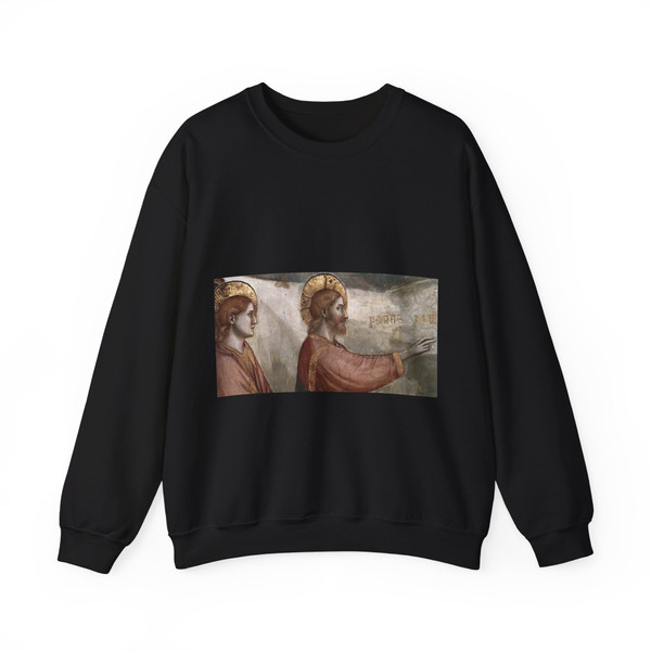 GIOTTO di Bondone - Raising of Lazarus (detail) (Artwork) Crewneck Sweatshirt