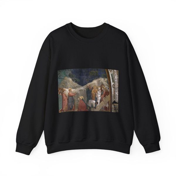 GIOTTO di Bondone - Raising of Lazarus (Artwork) Crewneck Sweatshirt