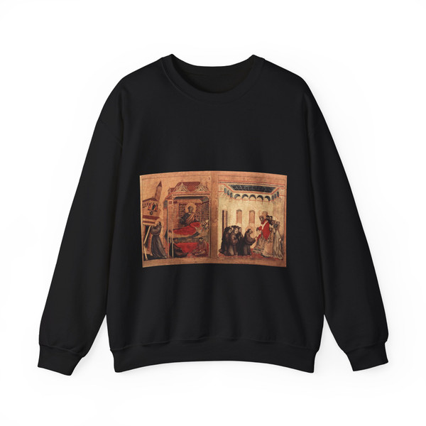 GIOTTO di Bondone - Stigmatization of St Francis (detail) (Artwork) Crewneck Sweatshirt