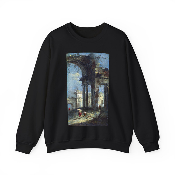 GUARDI, Francesco - Caprice View with Ruins (1) (Artwork) Crewneck Sweatshirt