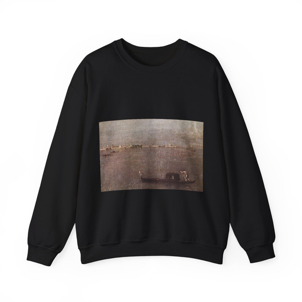GUARDI, Francesco - Gondola in the Lagoon (Artwork) Crewneck Sweatshirt