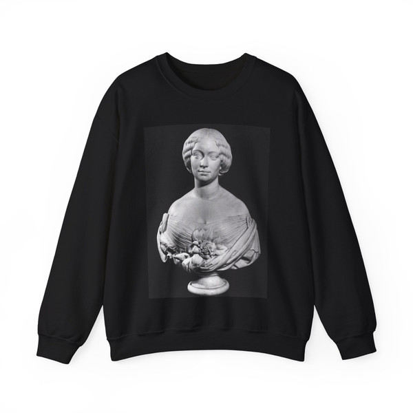 BARRE, Jean-August - Bust of Mrs. Bouchet (Artwork) Crewneck Sweatshirt