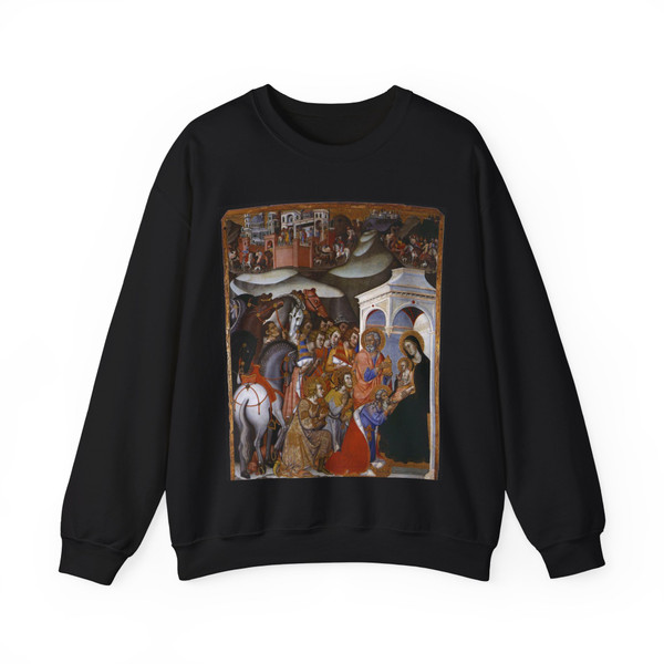 BARTOLO DI FREDI - The Adoration of the Magi (Artwork) Crewneck Sweatshirt