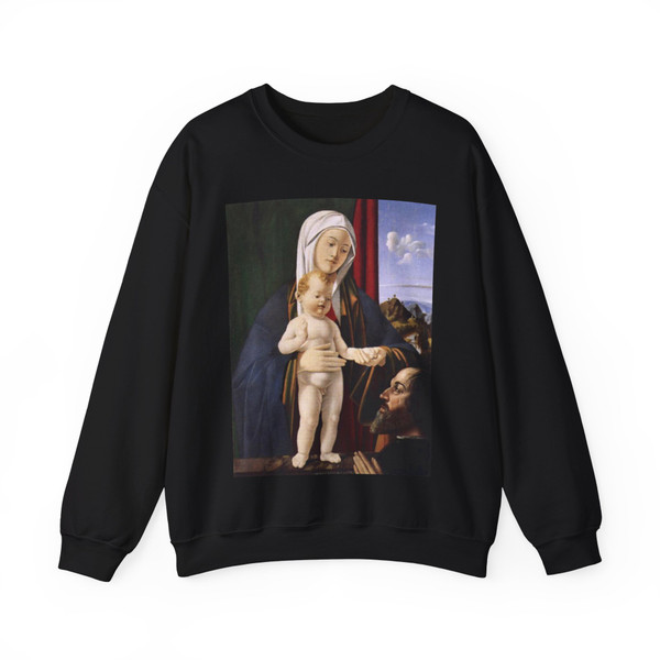 BASAITI, Marco - Madonna and Child with a Donor (Artwork) Crewneck Sweatshirt