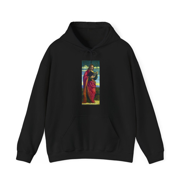 SANTACROCE, Girolamo da - A Youthful Saint Reading (Artwork) Hoodie