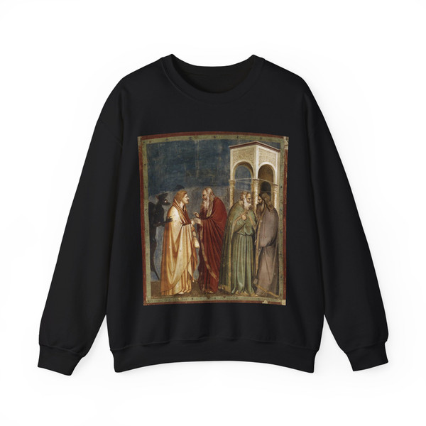 GIOTTO di Bondone - 12. Judas' Betrayal (Artwork) Crewneck Sweatshirt