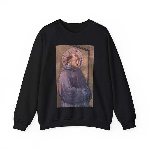 GIOTTO di Bondone - 18. Apparition at Arles (detail) (Artwork) Crewneck Sweatshirt