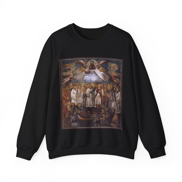 GIOTTO di Bondone - 20. Death and Ascension of St Francis (Artwork) Crewneck Sweatshirt