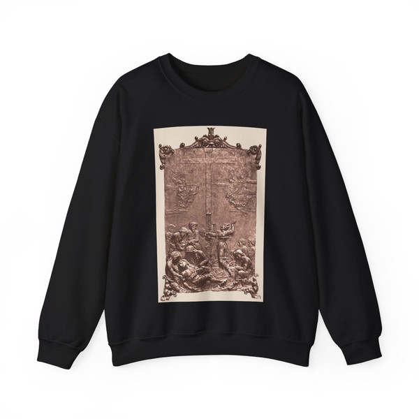 FRANCESCO di Giorgio Martini  -sculptures- Deposition from the Cross (Artwork) Crewneck Sweatshirt