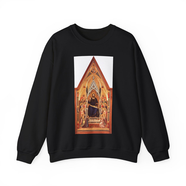 GIOTTO di Bondone - Christ Enthroned (Artwork) Crewneck Sweatshirt