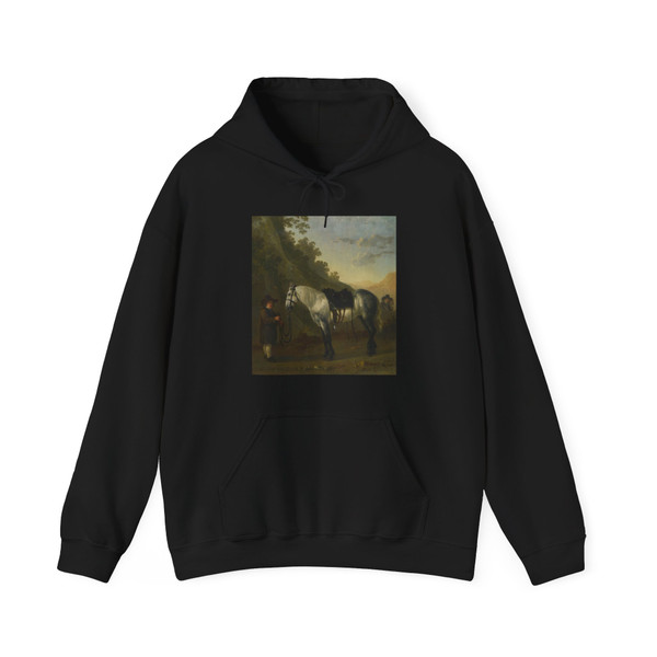 CALRAET, Abraham van - A Boy holding a Grey Horse (Artwork) Hoodie