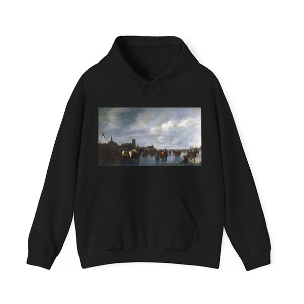 CALRAET, Abraham van - Scene on the Ice outside Dordrecht (Artwork) Hoodie