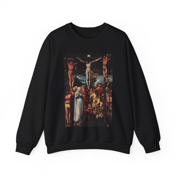 BALDUNG GRIEN, Hans - religious - Crucifixion (Artwork) Crewneck Sweatshirt