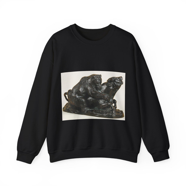 BARYE, Antoine-Louis - Bull Attacked by a Bear (Artwork) Crewneck Sweatshirt