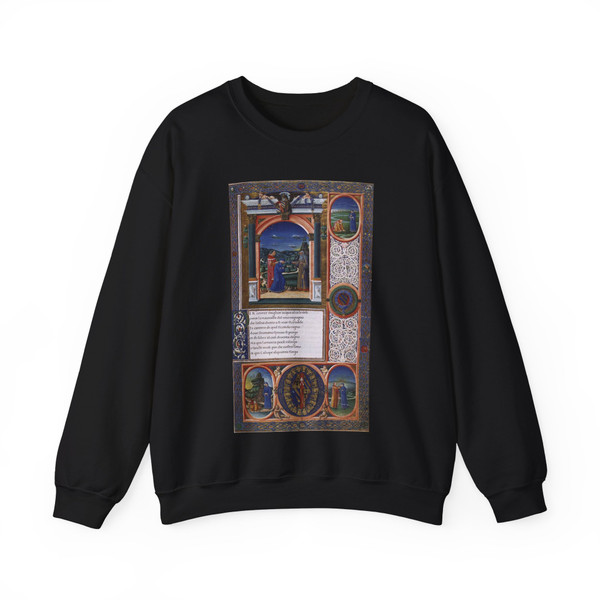 GIRALDI, Guglielmo - Frontispiece to Purgatory by Dante (Artwork) Crewneck Sweatshirt