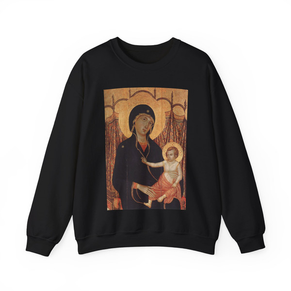 DUCCIO DI Buoninsegna - Rucellai Madonna (detail) (Artwork) Crewneck Sweatshirt