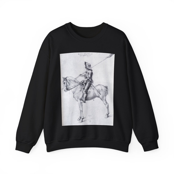 DURER, Albrecht - Man in Armor on Horseback (Artwork) Crewneck Sweatshirt